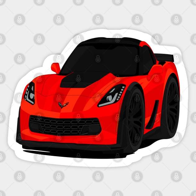 Z06 RED Sticker by VENZ0LIC